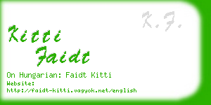 kitti faidt business card